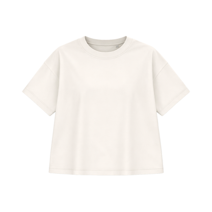 T-shirt Oversize Femme Écru | Personnalisable - PopArt