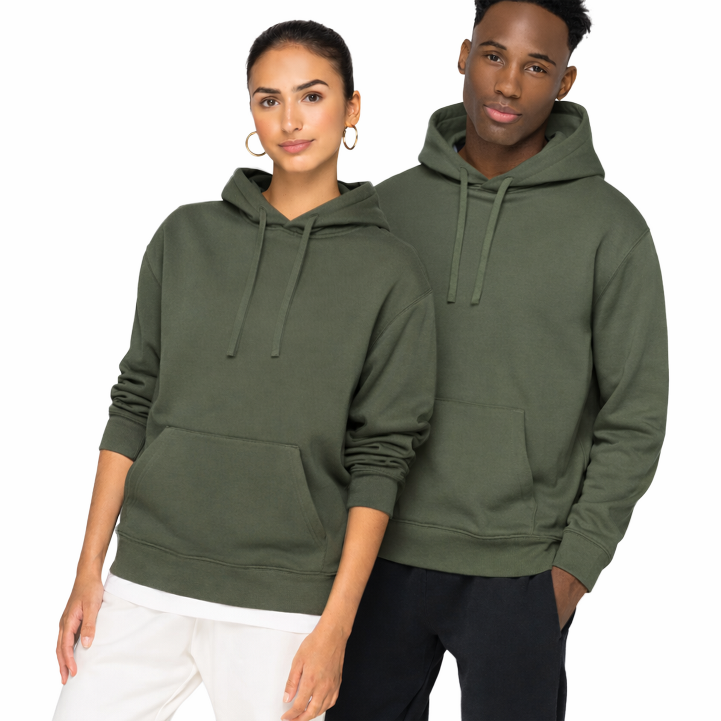 Hoodie premium Khaki | Personnalisable - PopArt