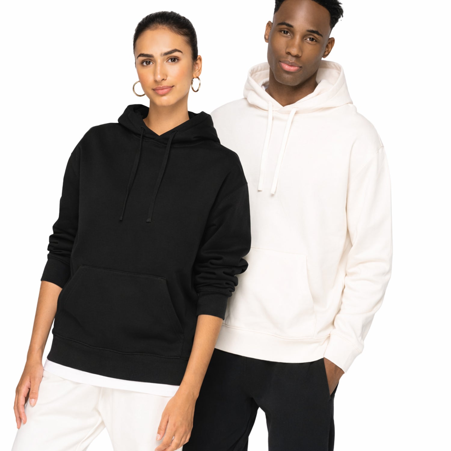 Hoodie premium Noir | Personnalisable - PopArt