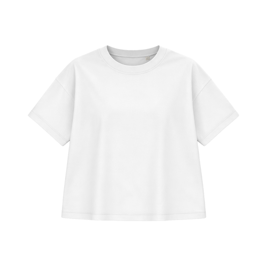 T-shirt Oversize Femme Blanc| Personnalisable - PopArt